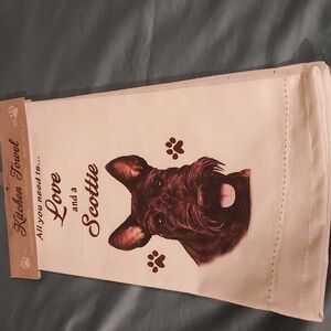 Scottie dog kitchen towel.
